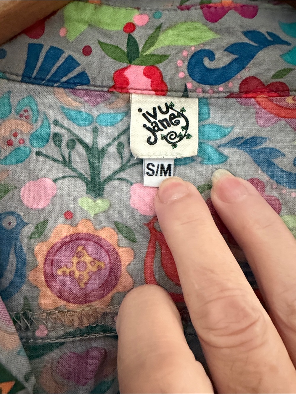 ivy jane Multicolor Floral & Bird Button-Down Top - Picture 6 of 8